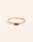 Dainty Baguette Birthstone Ring