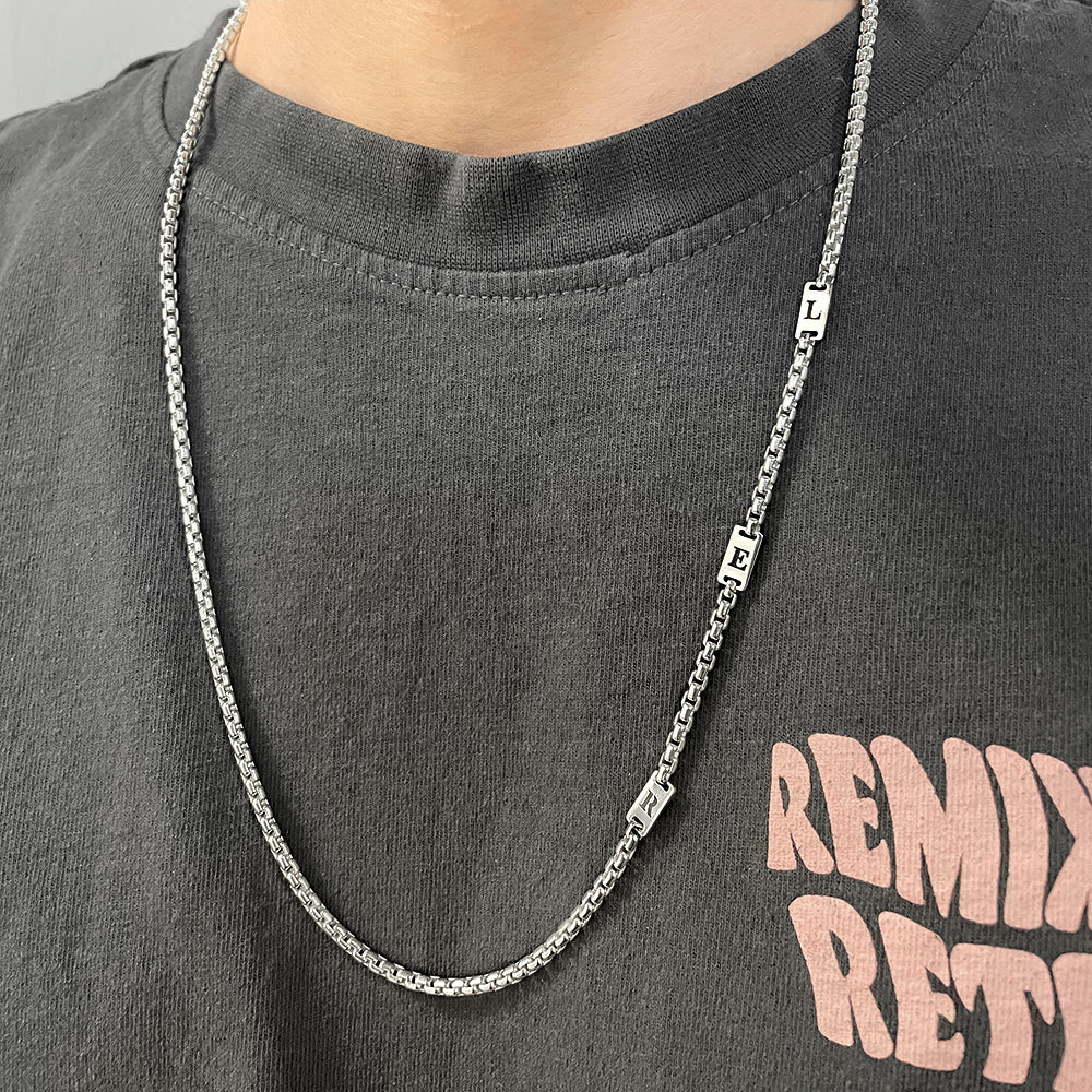 Men's Box Tag Necklace