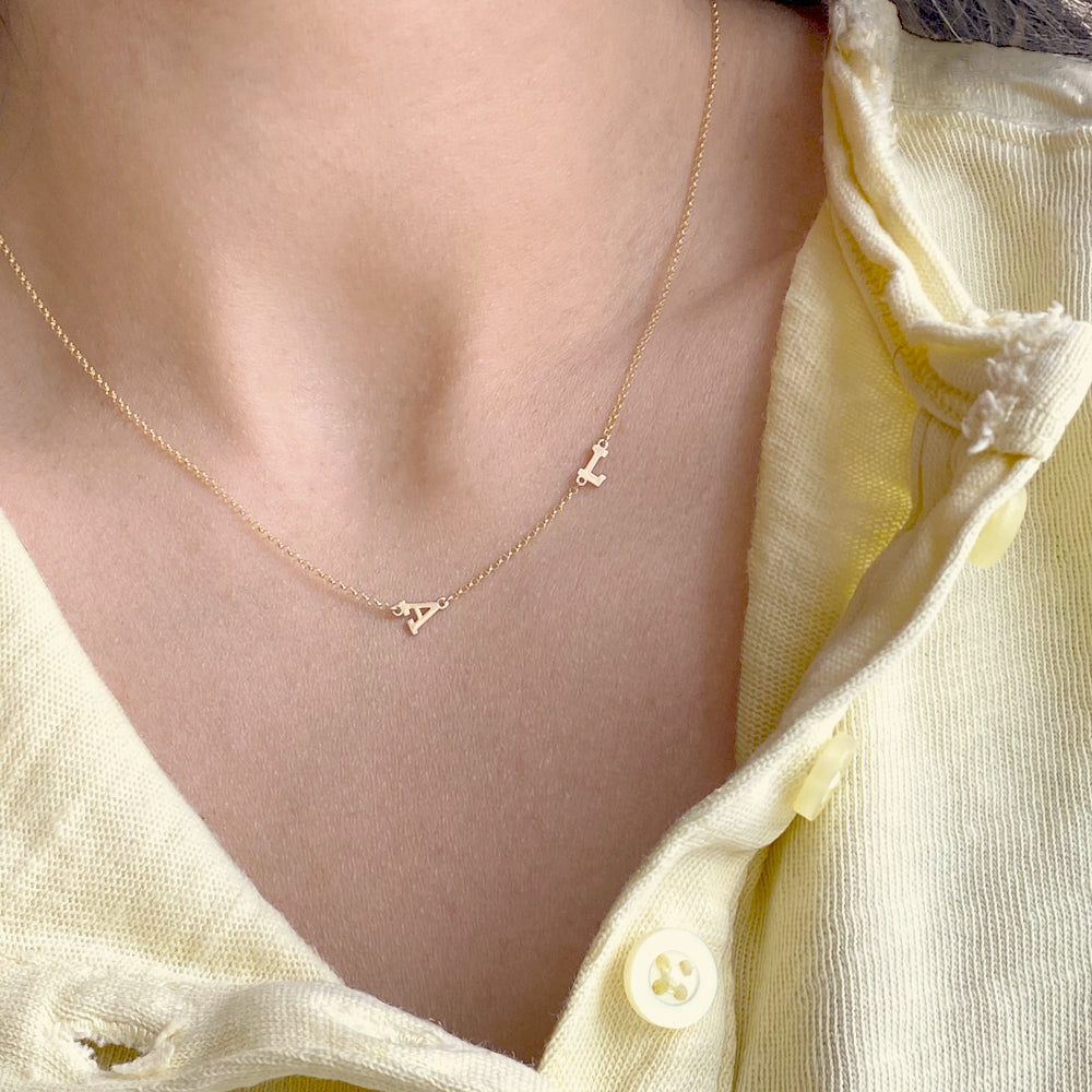 Dainty Classic Initial Necklace