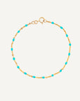 Modern Initial Turquoise Enamel Bracelet