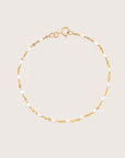 Modern Initial White Enamel Bracelet