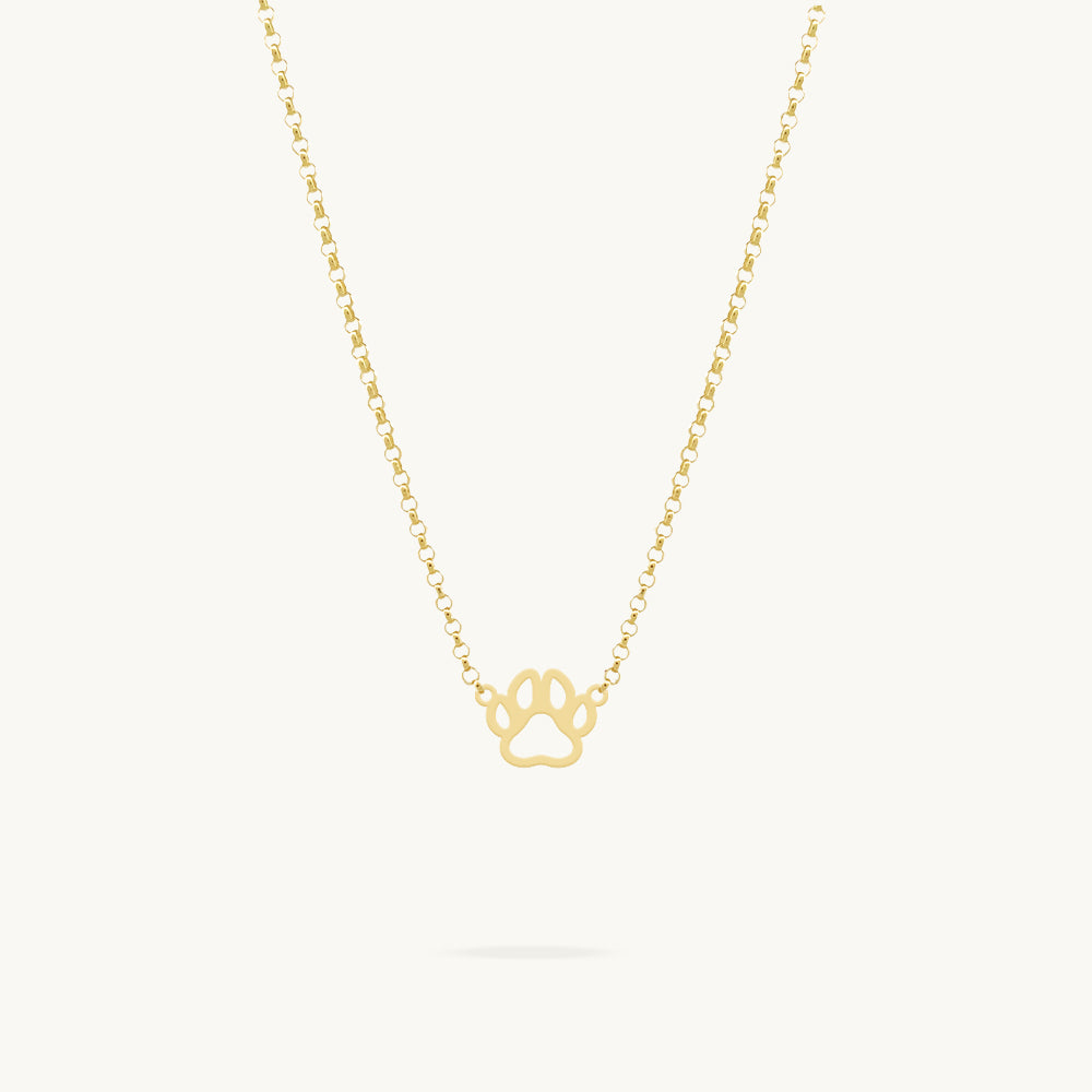 Paw-Outline Symbol Necklace