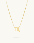 Scorpio Zodiac Sign Gold Necklace