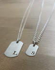 Men's Silver Tag Necklace