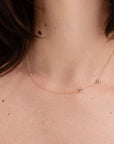 Dainty Diamond Initial Necklace