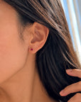 Round Birthstone Stud Earrings