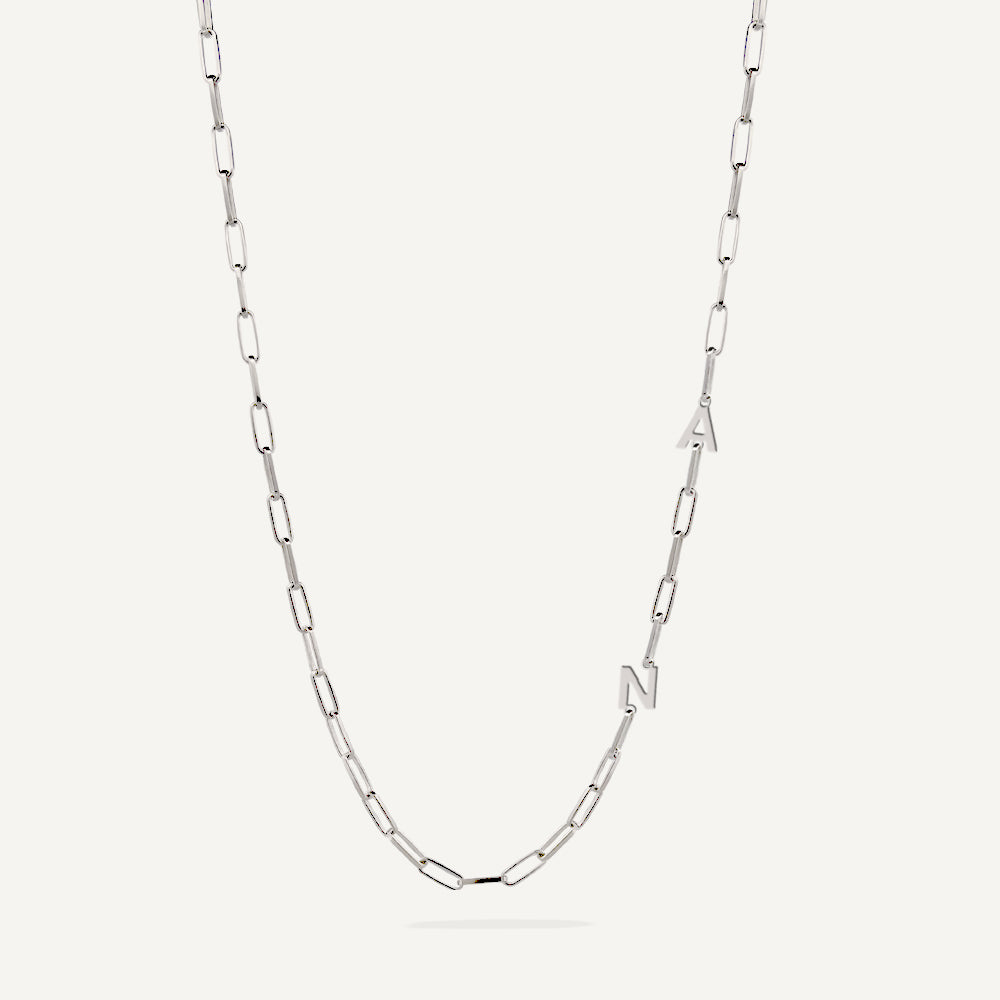 Paperclip Initial Necklace