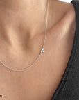 Dainty Bubble Initial Necklace