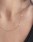 Dainty Bubble Initial Necklace