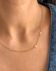 Dainty Classic Bubble Initial Necklace