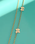 Dainty Classic Bubble Initial Necklace