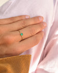 Dainty Cushion Birthstone Ring