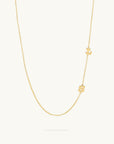 Dainty Classic Bubble Initial Necklace