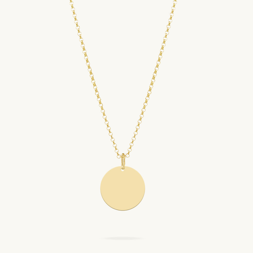Round Tag Pendant Necklace