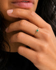 Dainty Round Bezel Birthstone Ring