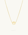 Paw-Outline Symbol Necklace