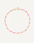 Modern Initial Pink Enamel Bracelet