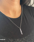 Drop Block Name Necklace