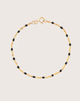 Modern Initial Black Enamel Bracelet