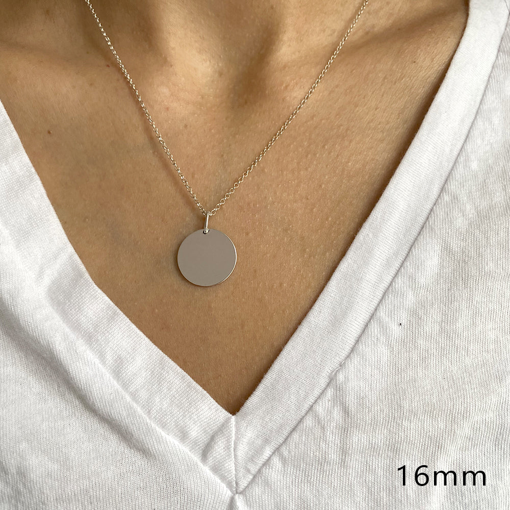 Round Tag Pendant Necklace