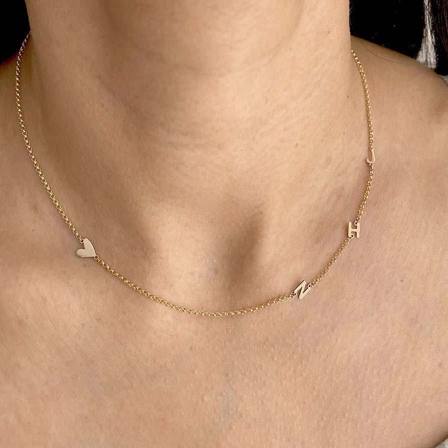 Maya Brenner Designs Mini 2-Letter Personalized Necklace, 14k Yellow G –  daniellewalkerenterprises