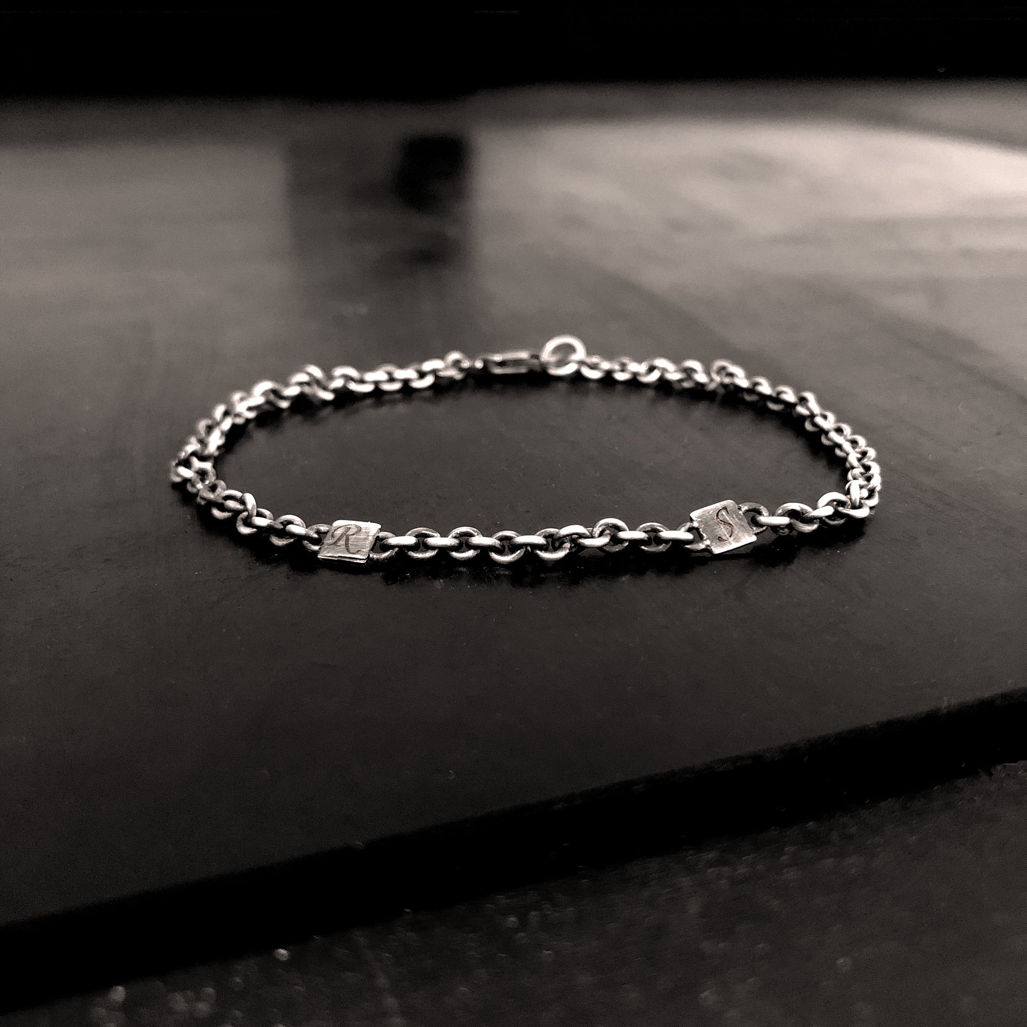Men&#39;s Oxidized Silver Cable Bracelet