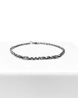 Men's Oxidized Silver Cable Bracelet